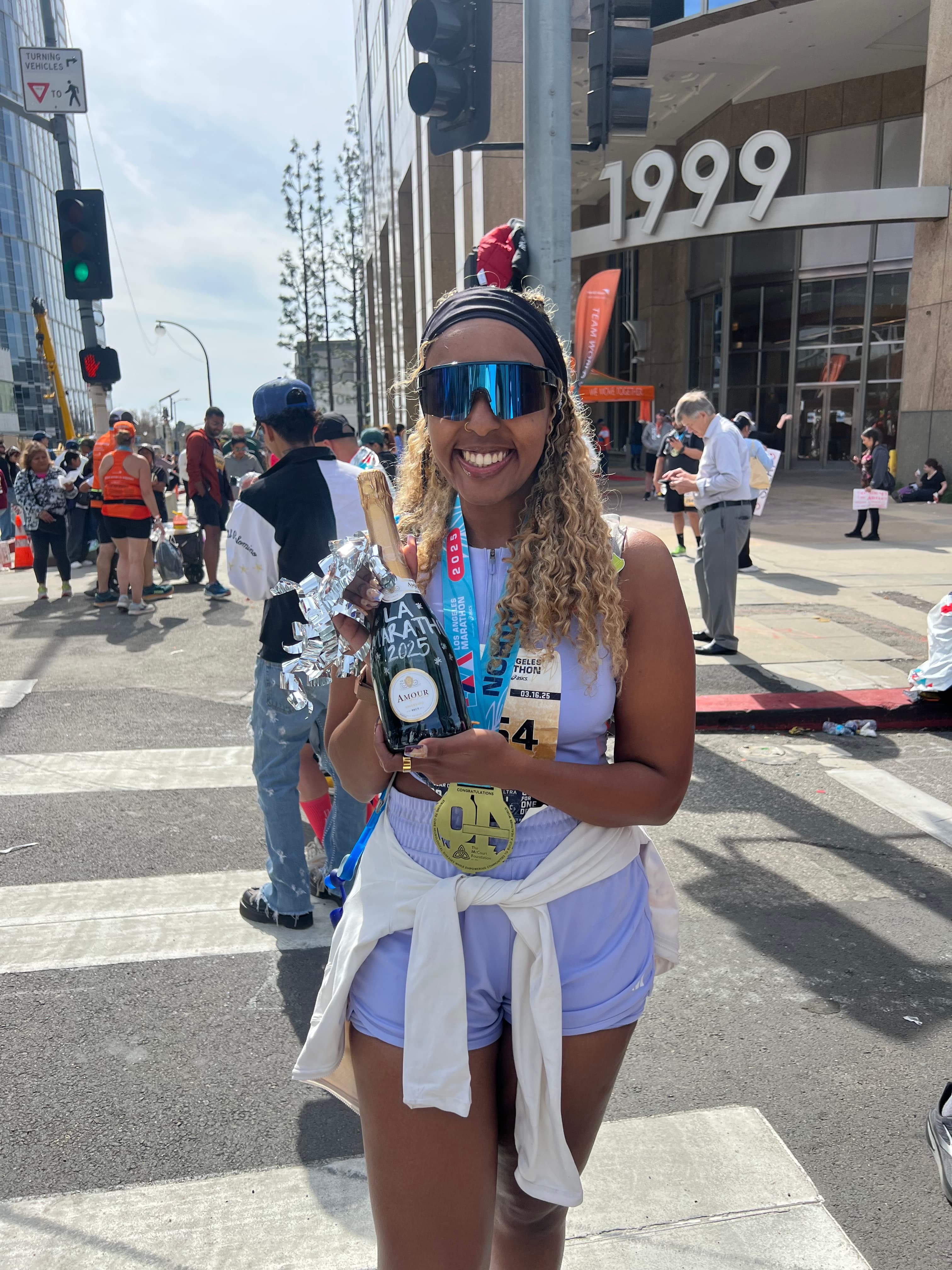 Marathon race day in Los Angeles