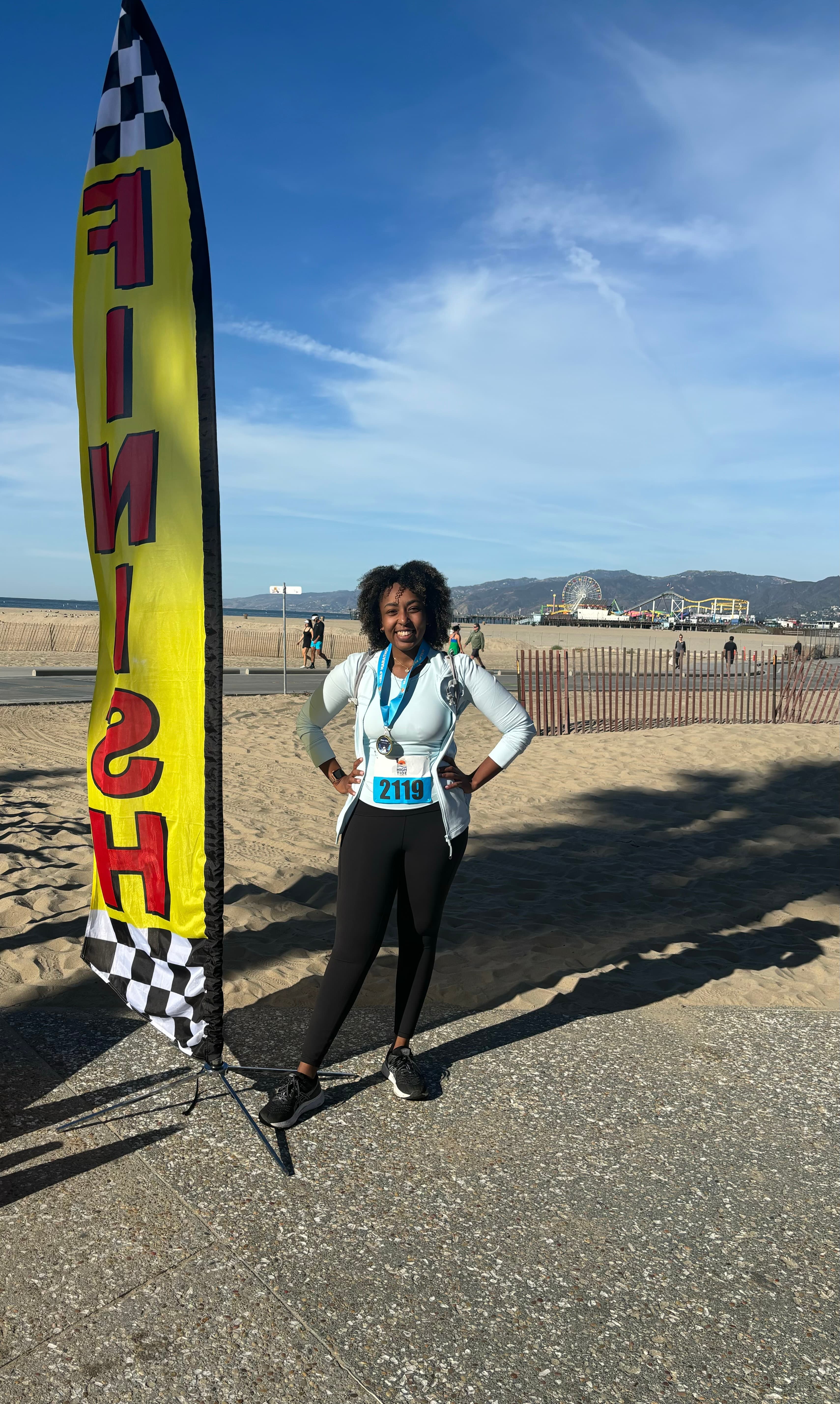 Half marathon finish moment